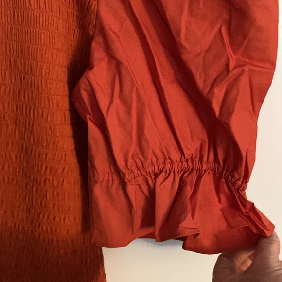 INC Concepts, XL, Exotic Escape, Summer Fig, Smocked top, Puff Sleeves - Picture 7 of 11